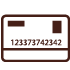 Icon of a credit card with a number